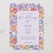 Englische Hütte Victoria Floral Wedding Einladung (Vorne/Hinten)