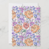 Englische Hütte Victoria Floral Wedding Einladung (Rückseite)