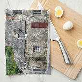 Englische Hütten Teetuch Geschirrtuch (Viertel Falte)