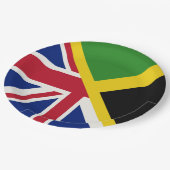 Englische jamaikanische Flagge | Flagge Jamaikas h Pappteller (Schrägansicht)