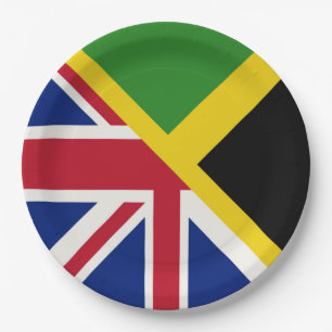 Englische jamaikanische Flagge Flagge Jamaikas h Pappteller