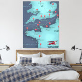 Englische Kanalübersicht Leinwanddruck (Insitu (Schlafzimmer))