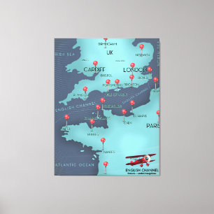 Englische Kanalübersicht Leinwanddruck