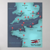 Englische Kanalübersicht Poster (Vorne)