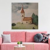 Englische Kirche - Mittelalterliche Farbe Leinwanddruck (Insitu (Wohnzimmer))