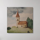 Englische Kirche - Mittelalterliche Farbe Leinwanddruck (Vorderseite)