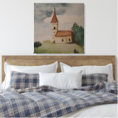 Englische Kirche - Mittelalterliche Farbe Leinwanddruck (Insitu (Schlafzimmer))