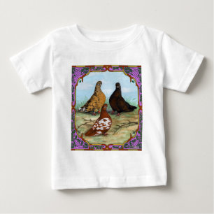 Englische Kurztauben Gerahmt Baby T-shirt