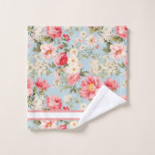 Englische Landschaft Blumengarten Badhandtuch Set (Waschlappen)