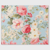 Englische Landschaft Blumengarten Geschenkpapier (Flach)