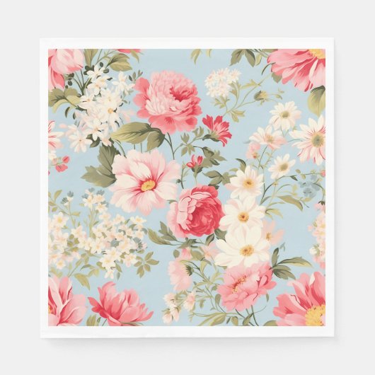 Englische Landschaft Blumengarten Serviette (Vorderseite)