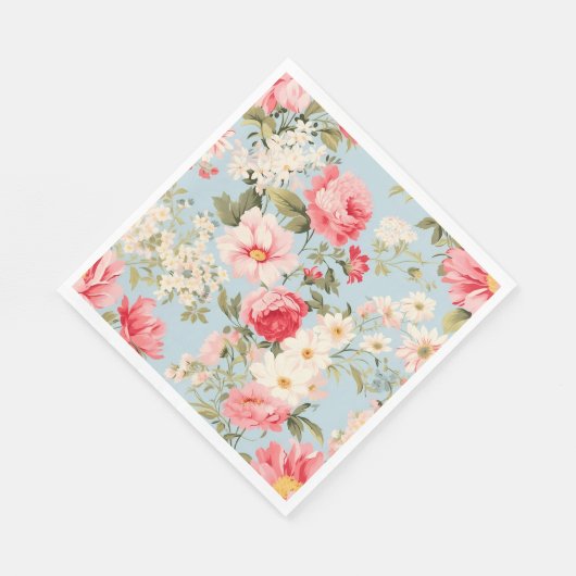 Englische Landschaft Blumengarten Serviette (Ecke)