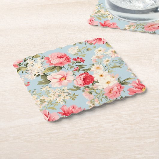 Englische Landschaft Blumengarten Untersetzer (angewinkelt)