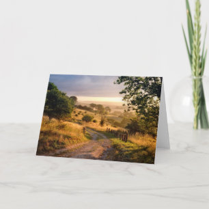 Englische Landschaft des Dämmerungs-Sonnenschein- Karte