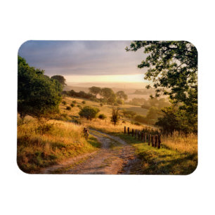 Englische Landschaft des Dämmerungs-Sonnenschein- Magnet