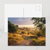 Englische Landschaft des Dämmerungs-Sonnenschein-| Postkarte (Vorne/Hinten)