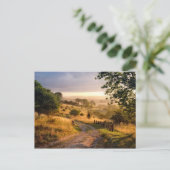 Englische Landschaft des Dämmerungs-Sonnenschein-| Postkarte (Stehend Vorderseite)