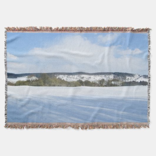 Englische Landschaft im Winter - Personalisiert Decke (Vorderseite)