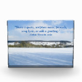 Englische Landschaft im Winter - Personalisiert Fotoblock (Vorderseite)
