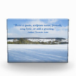 Englische Landschaft im Winter - Personalisiert Fotoblock