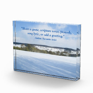 Englische Landschaft im Winter - Personalisiert Fotoblock