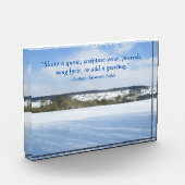 Englische Landschaft im Winter - Personalisiert Fotoblock (Links)