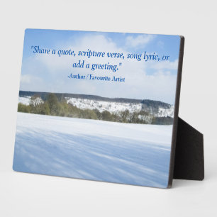 Englische Landschaft im Winter - Personalisiert Fotoplatte