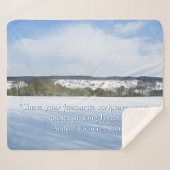 Englische Landschaft im Winter - Personalisiert Sherpadecke
