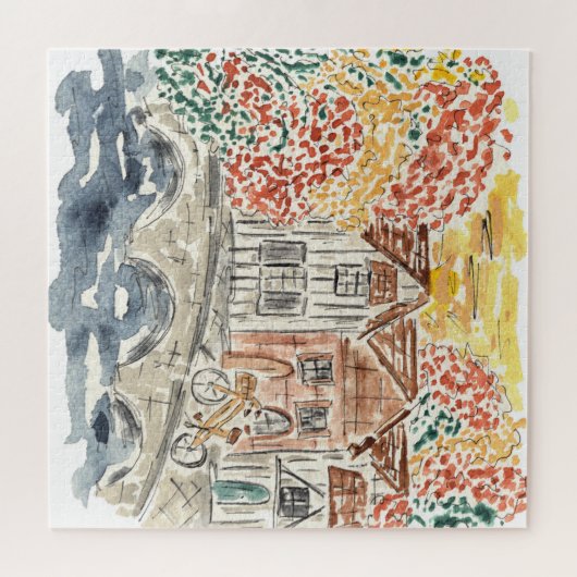 Englische Landschaft Watercolor Jigsaw Puzzle (Horizontal)