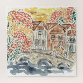 Englische Landschaft Watercolor Jigsaw Puzzle (Vertikal)