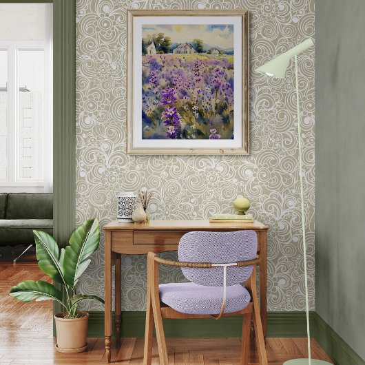 Englische Lavendel-Landschaft Fotodruck