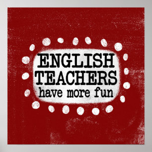 Englische Lehrer haben mehr Spaß beim Poster Wall