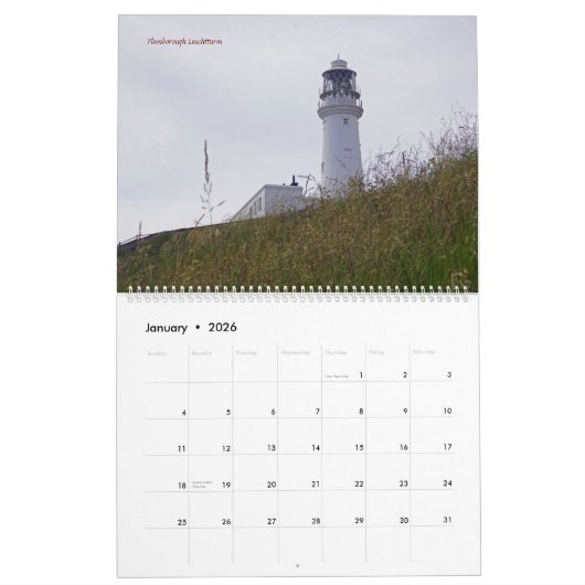 Englische Leuchttürme - Leuchtfeuer entlang Englan Kalender (Jan 2026)