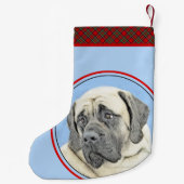 Englische Maskenmalerei - Original Hundekunst Kleiner Weihnachtsstrumpf (Rückseite)