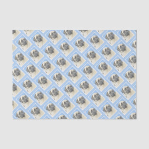 Englische Maskenmalerei - Original Hundekunst Seidenpapier