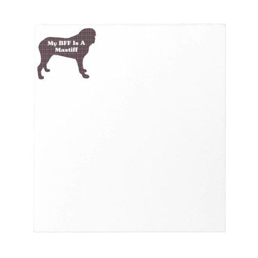 ENGLISCHE MASTIFF-BESTE FREUNDIN NOTIZBLOCK (Vorderseite)