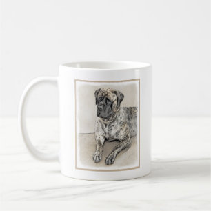 Englische Mastiff (Brindle) Malerei - Hundekunst Kaffeetasse