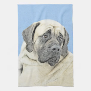 Englische Mastiff (Fawn) Malerei - Originale Hunde Geschirrtuch