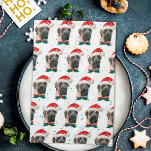 Englische Mastiff-Hunde-Rasse Weihnachten Geschirrtuch