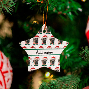 Englische Mastiff-Hunde-Rasse Weihnachten Keramik Ornament