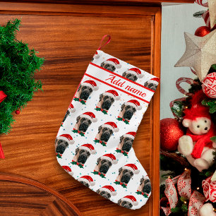 Englische Mastiff-Hunde-Rasse Weihnachten Kleiner Weihnachtsstrumpf