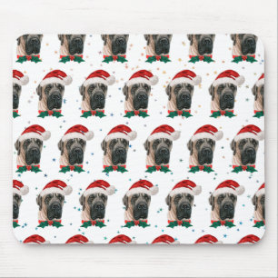 Englische Mastiff-Hunde-Rasse Weihnachten Mousepad