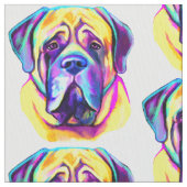 Englische Mastiff in Farben Stoff (Nahaufnahme)