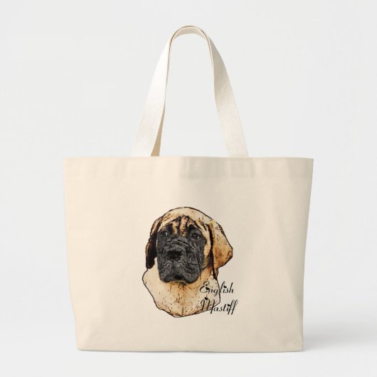 Englische Mastiff-Kunst-Geschenke Jumbo Stoffbeutel (Vorne)