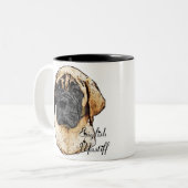 Englische Mastiff-Kunst-Geschenke Zweifarbige Tasse (Vorderseite Links)