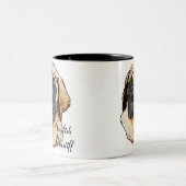 Englische Mastiff-Kunst-Geschenke Zweifarbige Tasse (Mittel)