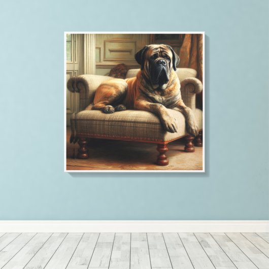 englische Mastiff Leinwanddruck (Insitu (Holzboden))