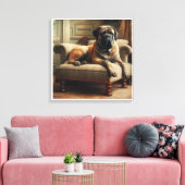 englische Mastiff Leinwanddruck (Insitu (Wohnzimmer))