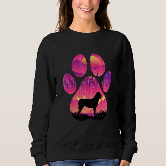 Englische Mastiff-Pfote Mama Papa Hund Frauen Männ Sweatshirt (Vorderseite)