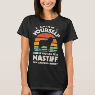 Englische Mastiff-Sei Immer Du Selbst Hund Retro V T-Shirt
